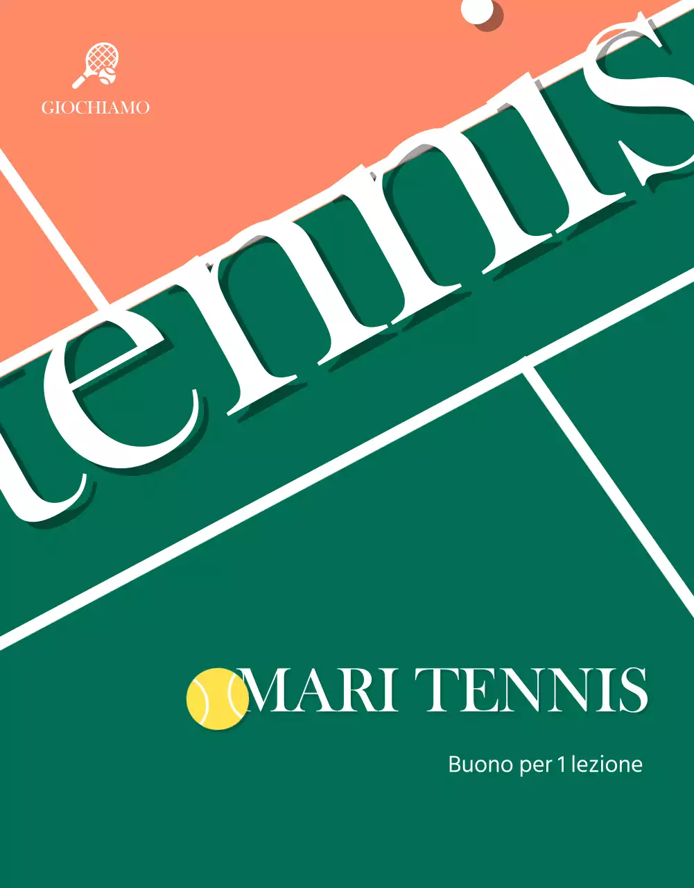 Dettagli del pass giornaliero per il green modern tennis