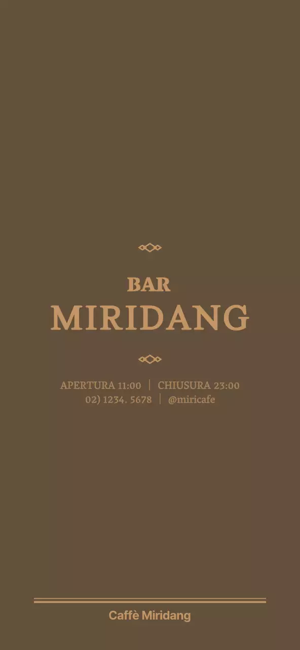 Cartello dei prezzi del menu del bar in stile semplice e di classe con i colori del caffè