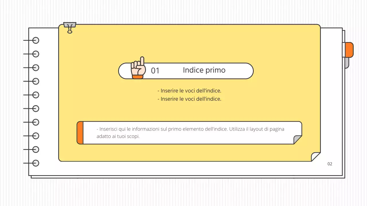 Kit di presentazione educativa concettuale e pulita in bianco e colori accesi