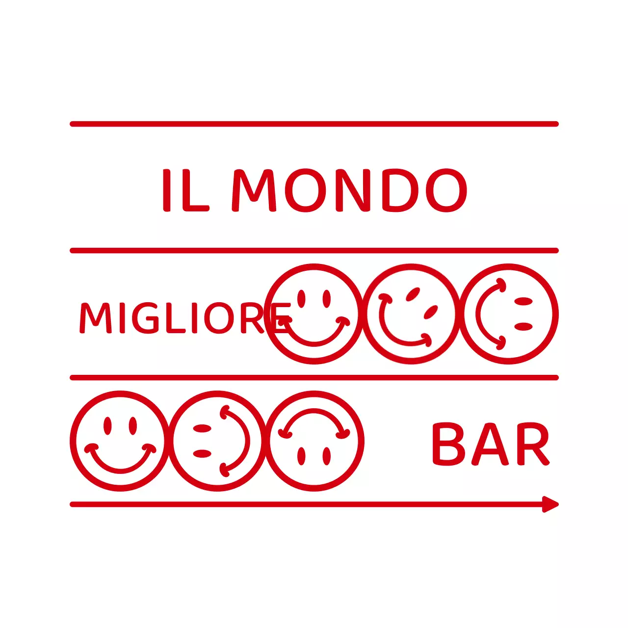 Testo semplice e pulito e combinazione di emoji stile caffè in rosso