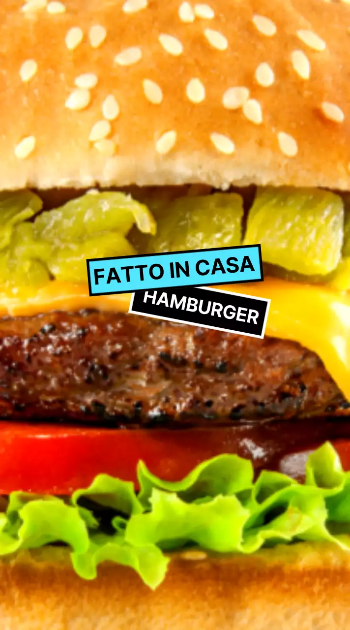 Hamburger artigianali etichettati in blu e nero