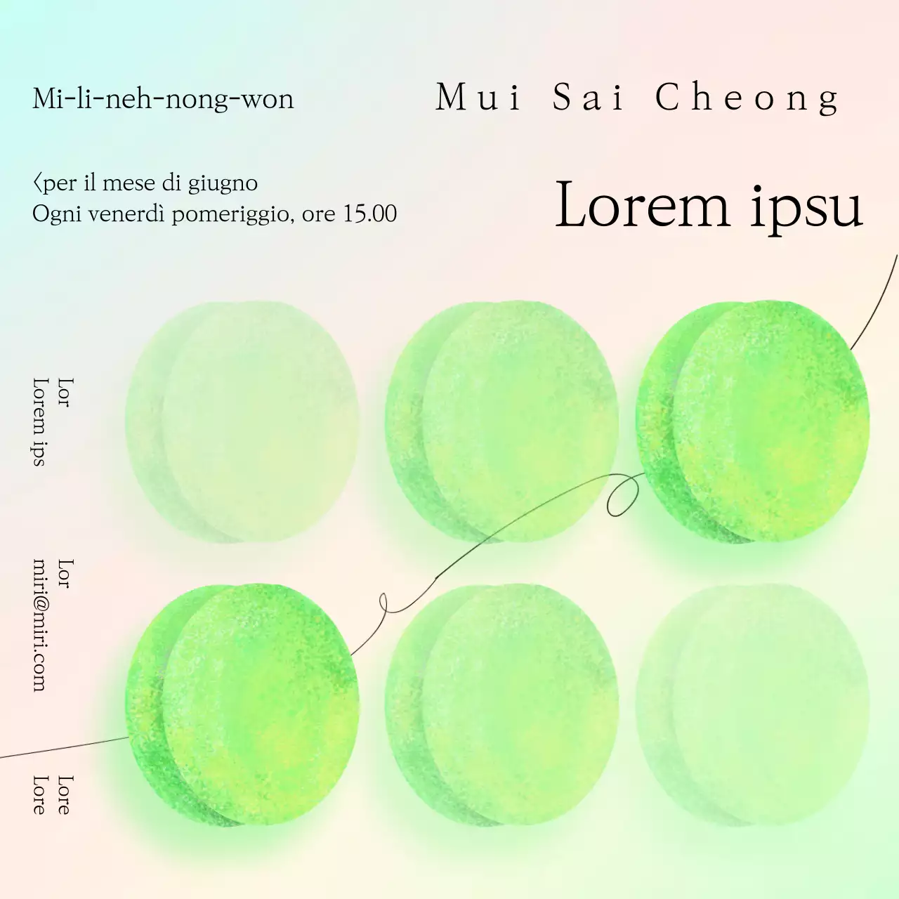 Verde Gradiente Pastello Prugna Blu Evento