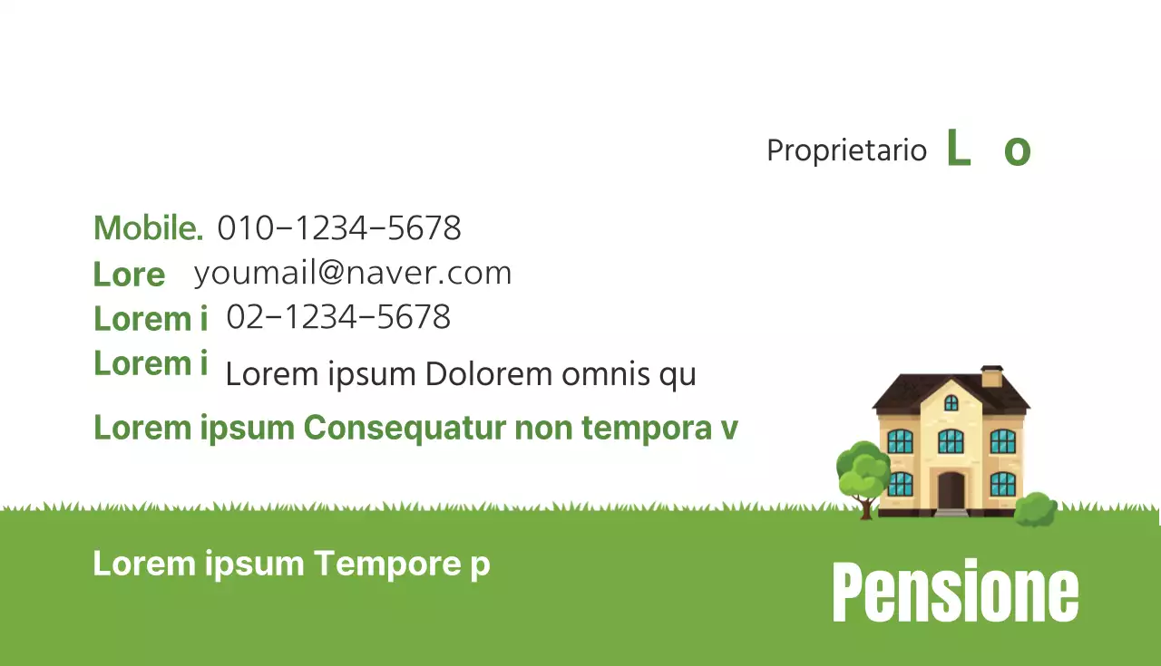 Biglietti da visita per affitti turistici