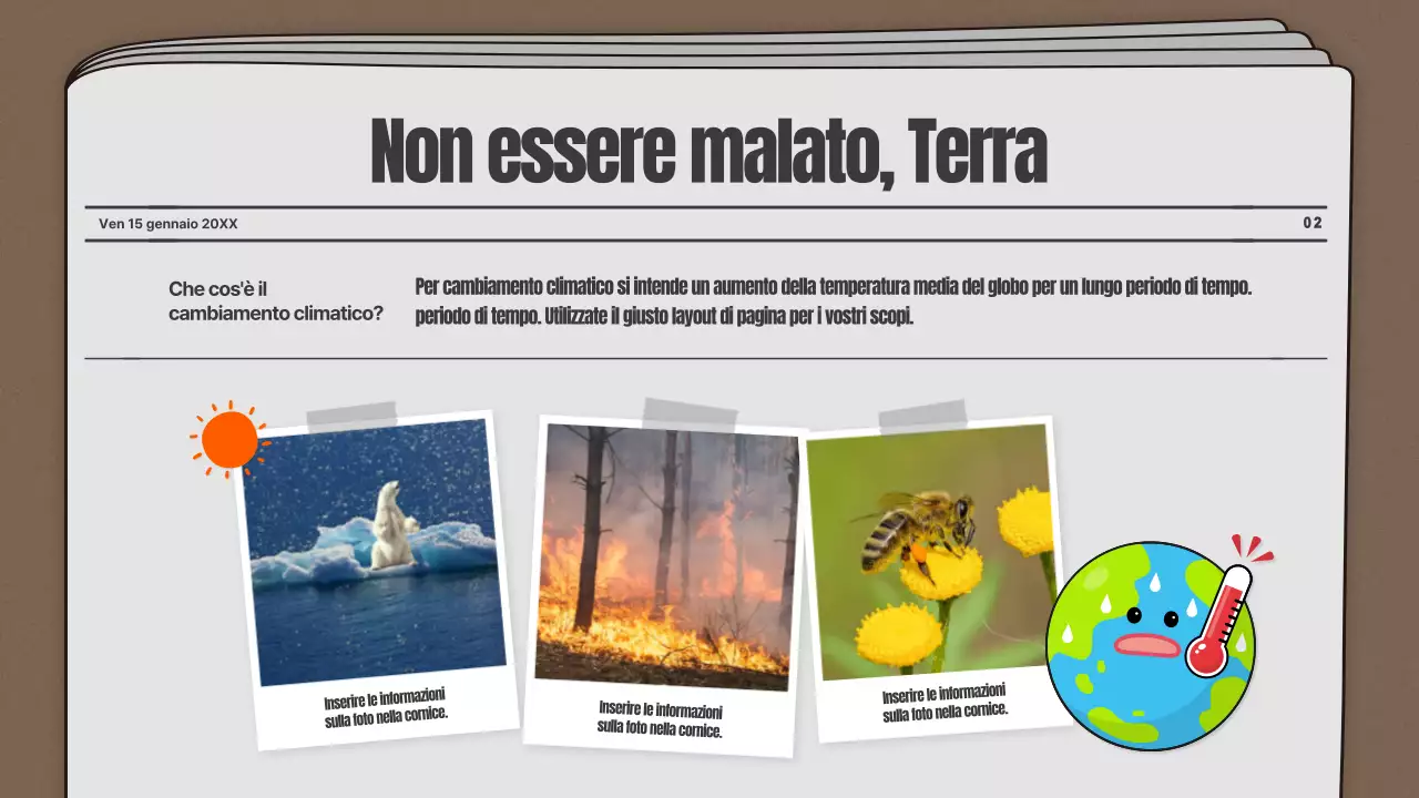Giornale ambientale della famiglia della scuola elementare