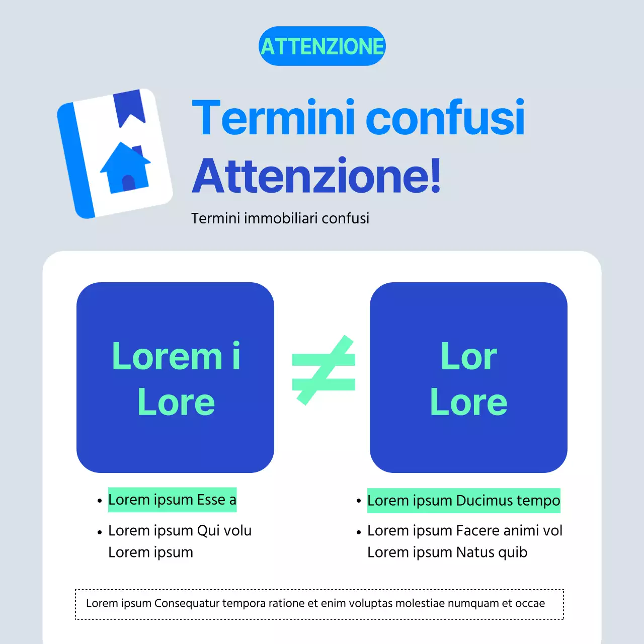 Icona della casa blu e menta Previsione di riparazioni a lungo termine