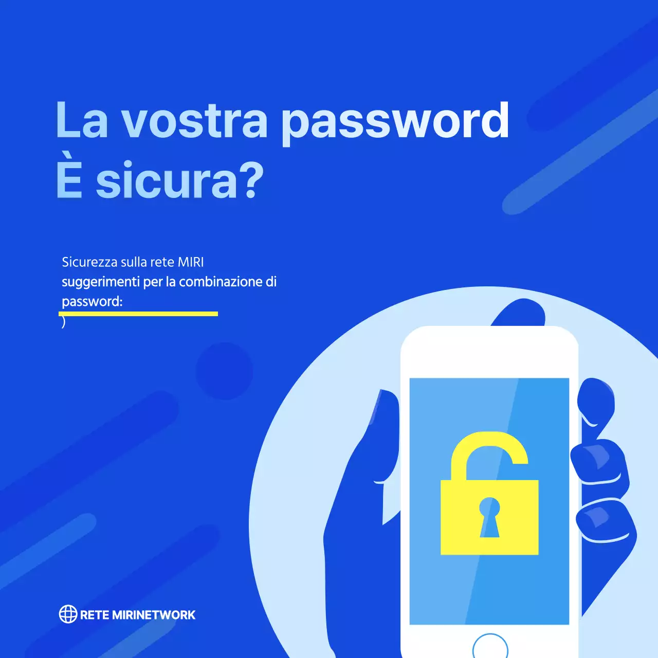 Suggerimenti per la combinazione di password dall'azienda della rete blu