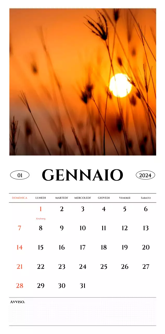 Calendario da parete in stile semplice con concetto di fotografia di viaggio emozionale in bianco e nero