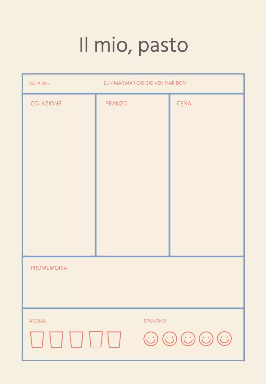 Linee blu beige tracker semplice