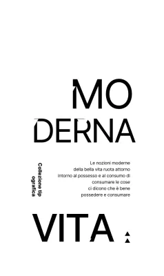 Tipografia elegante in bianco e nero moderno