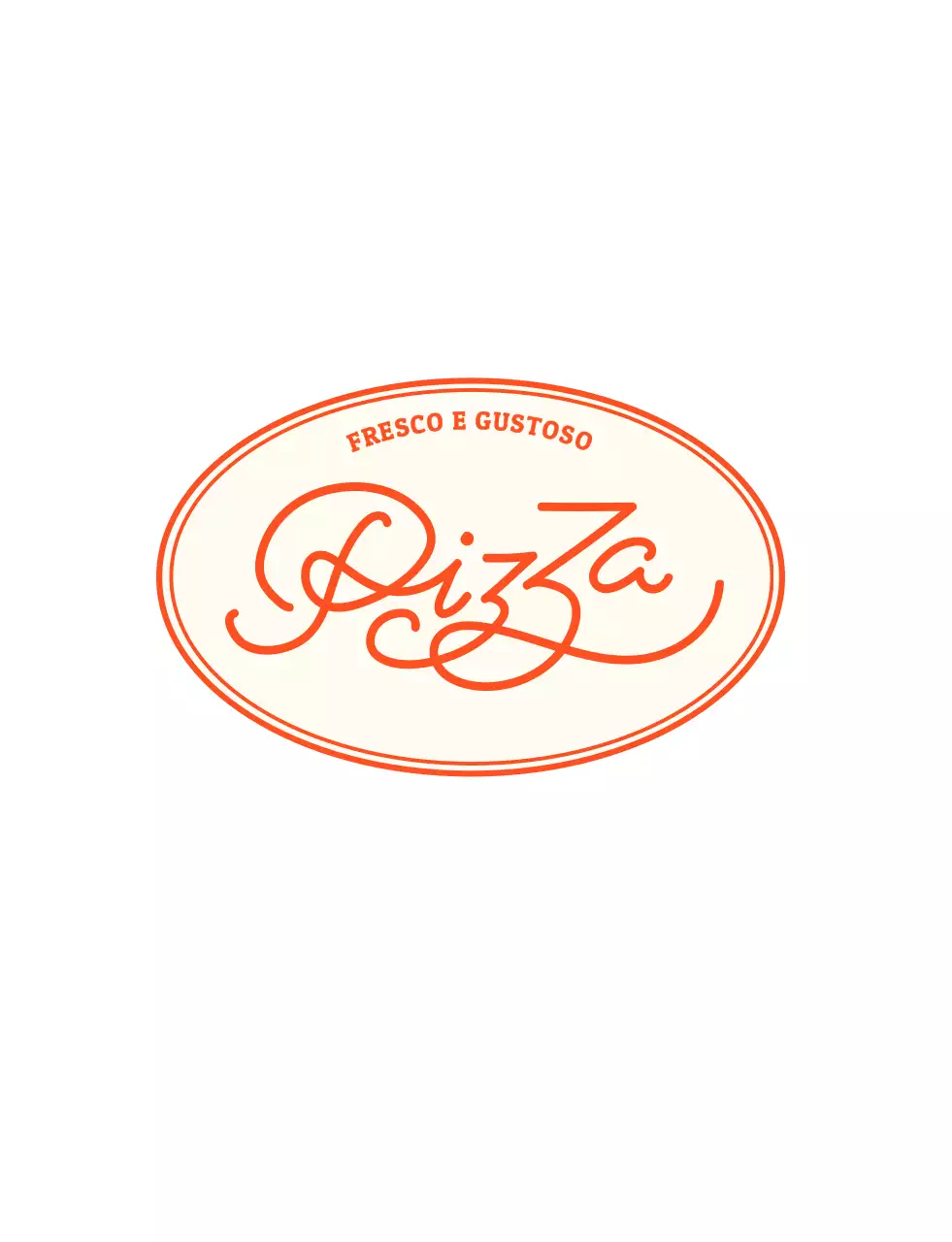 Maglietta rossa con logo del ristorante pizzeria