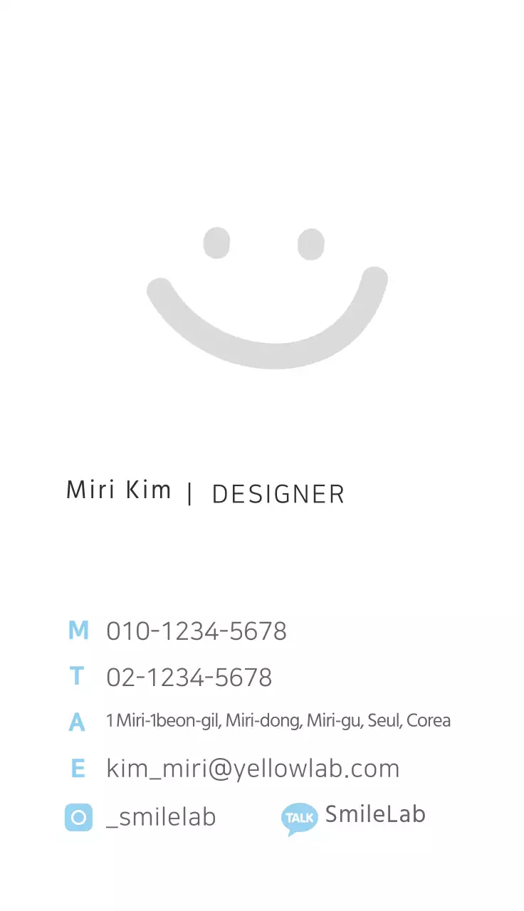 Biglietto da visita generale SmileLab