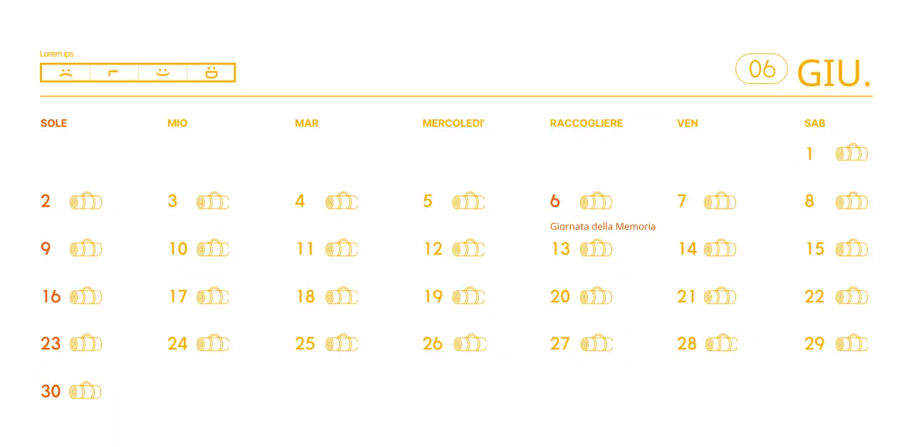 Calendari arancioni da regalare per promuovere il vostro studio di yoga