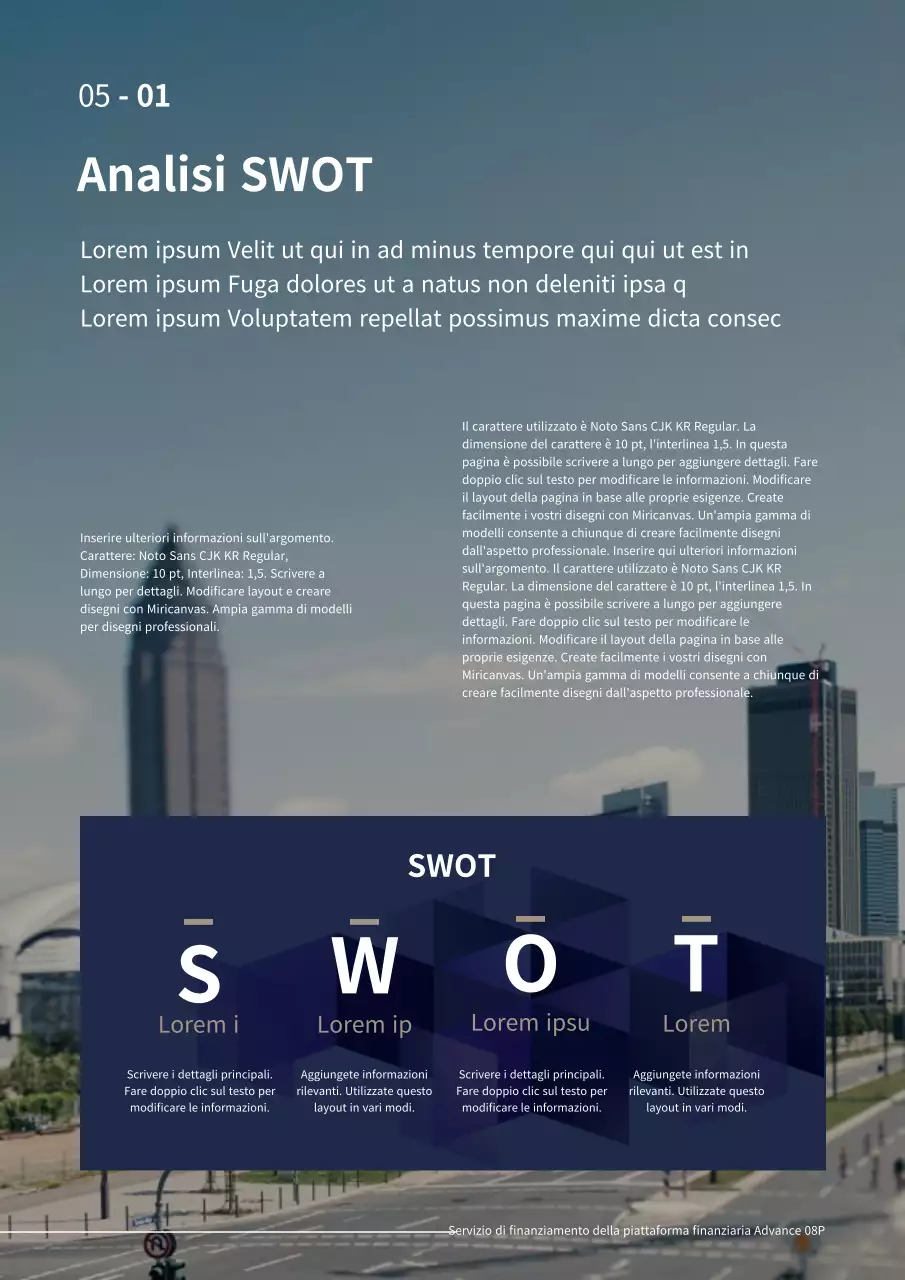 Blu navy Semplice piano aziendale di finanza d'impresa P2P