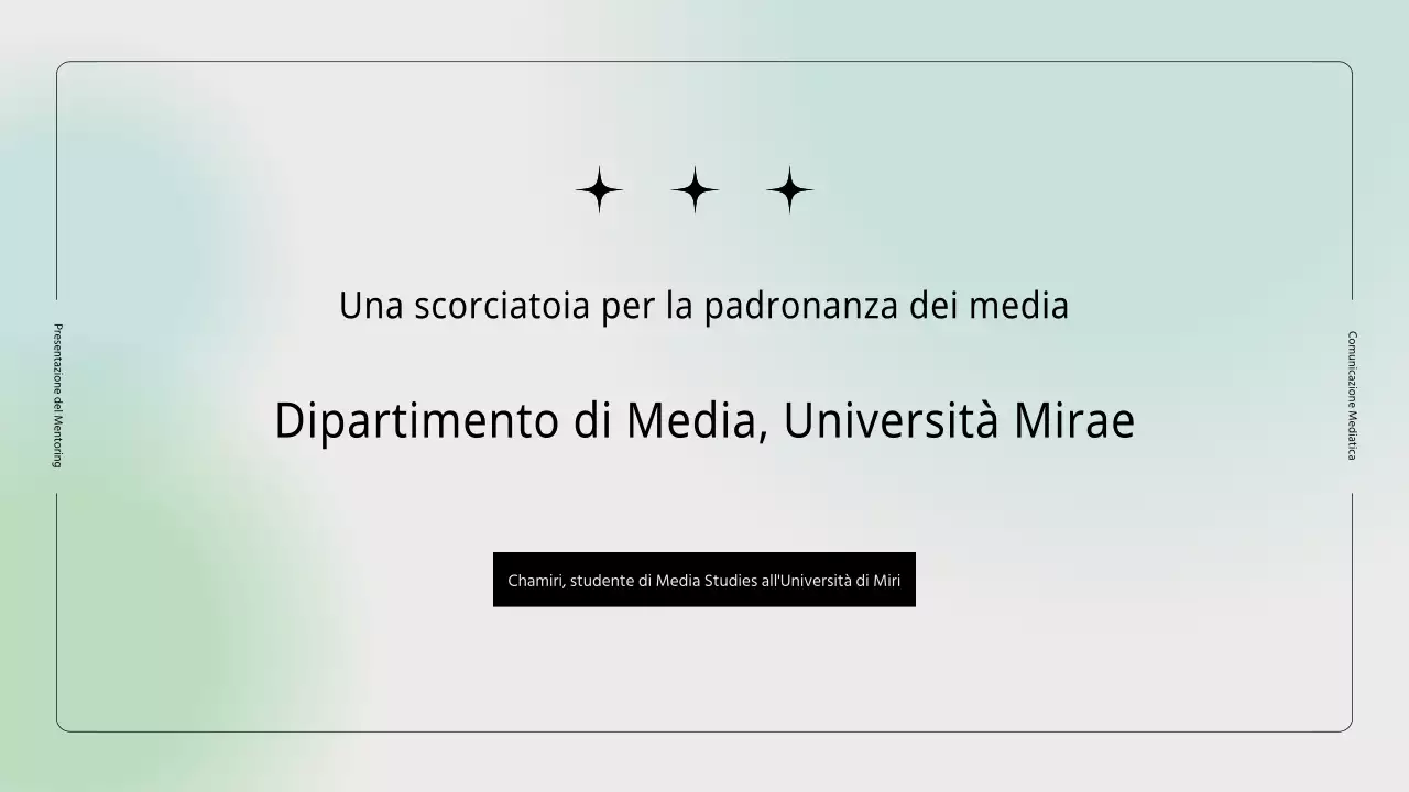Dipartimento media e pubbliche relazioni PPT con sfondo sfumato