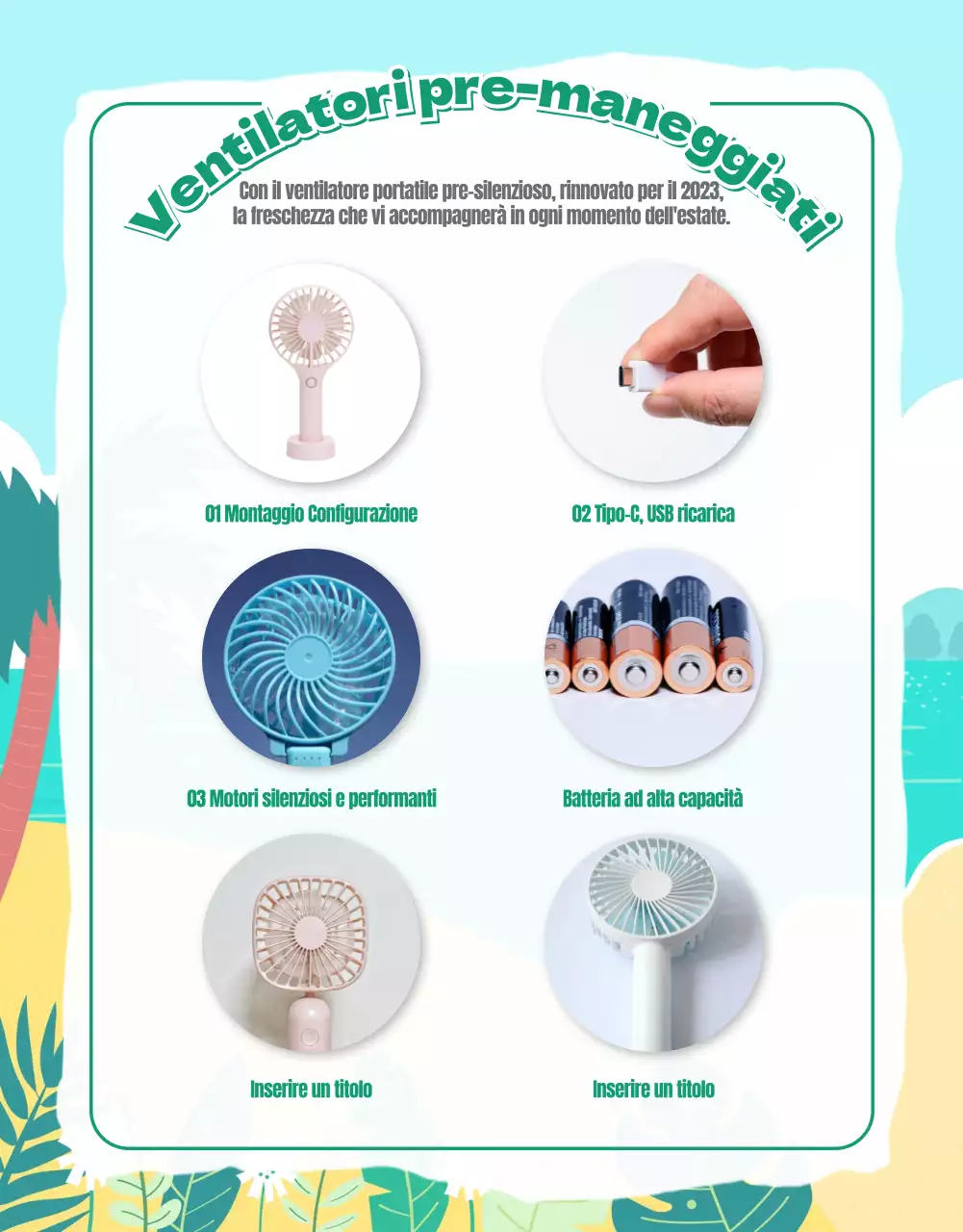 Come utilizzare il mini-ventilatore estivo verde-blu per il massimo comfort