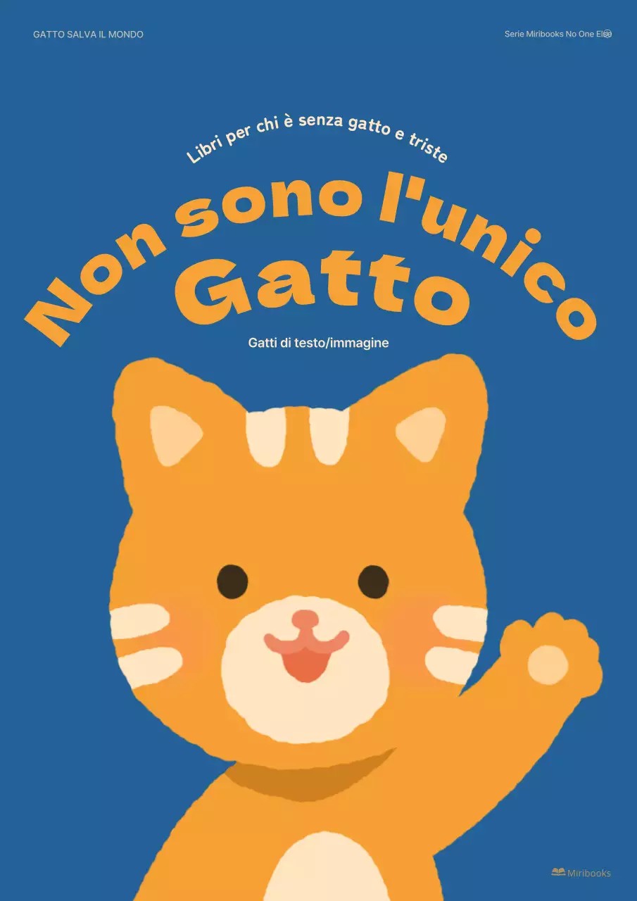 Un libro per bambini illustrato con simpatici gatti in blu