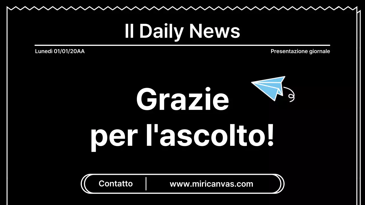 Presentazione che attira l'attenzione con linee decise in un concetto di giornale su sfondo nero