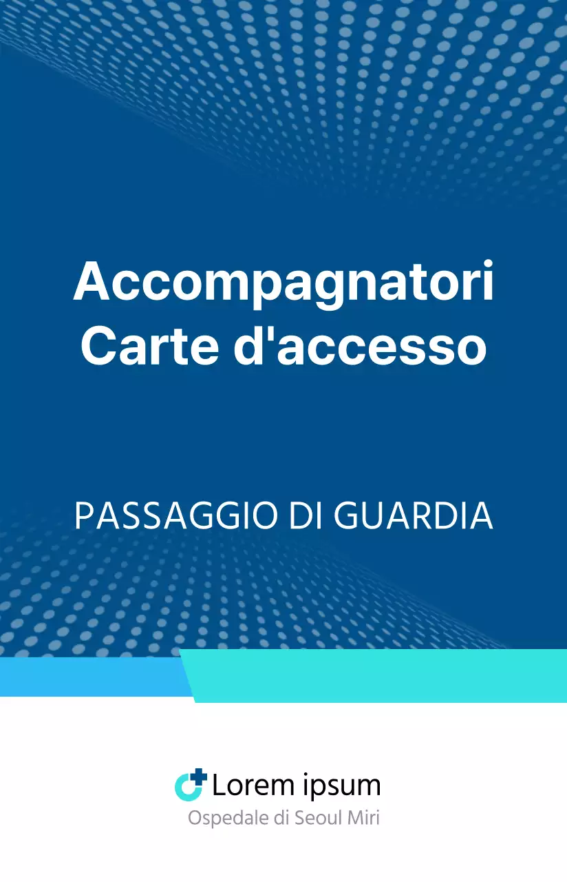 Pass di accesso con motivo blu navy e blu chiaro