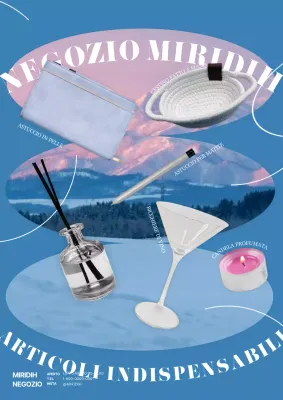 Promuovete il vostro marchio con una dichiarazione di design emozionale di colore azzurro.