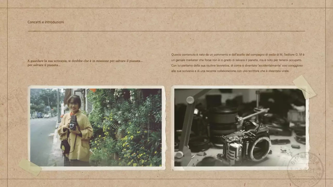 Album Scrapbooking Concept Film Proposal in Beige Brown