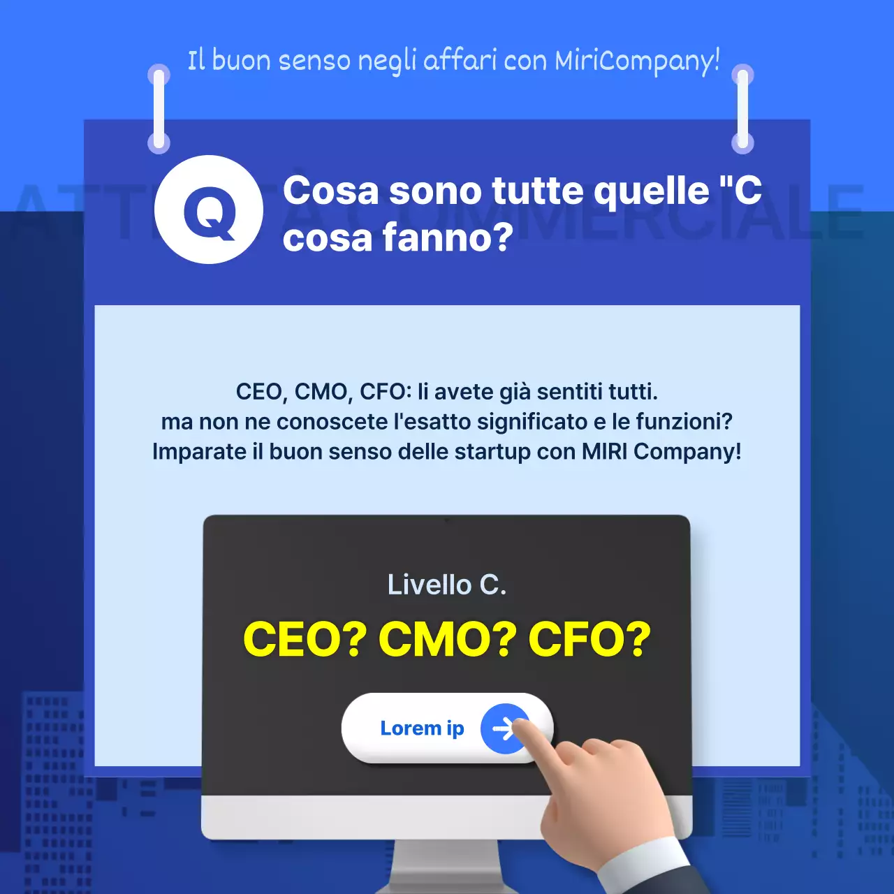 Biglietto d'auguri per startup in 3D solido blu e marinaNews