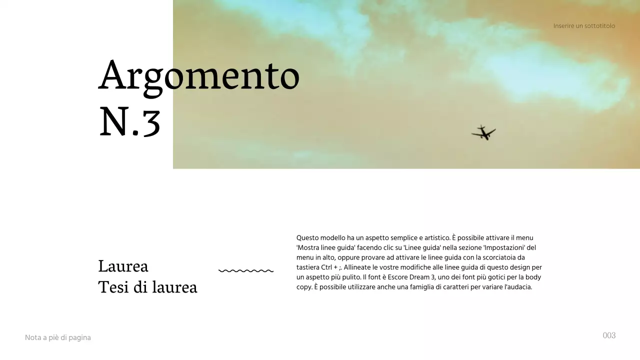 Presentazione della tesi di laurea