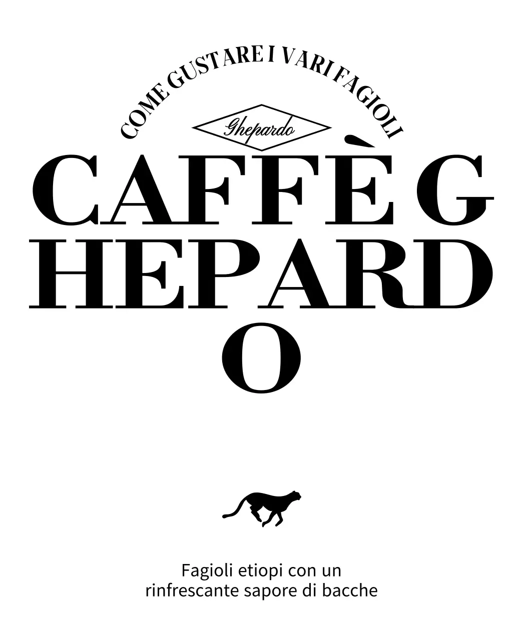 Design semplice con illustrazione di un animale nero in corsa