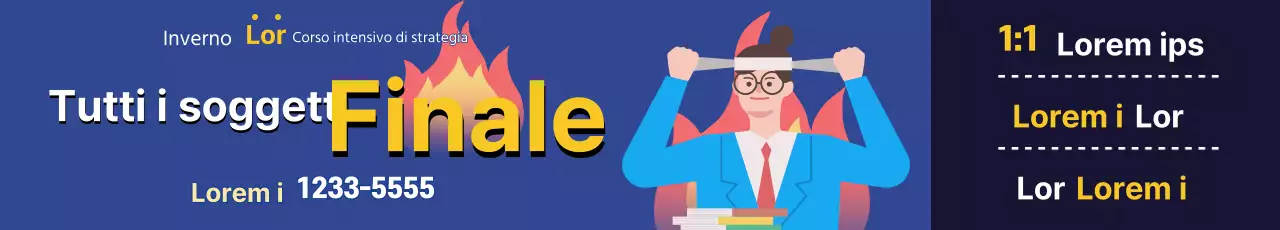 Illustrazione blu carino pubblicità scuola