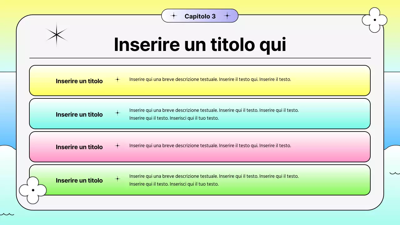 Promozione estiva con forme sfumate dai colori vivaci