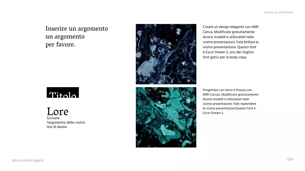 Presentazione della tesi di laurea