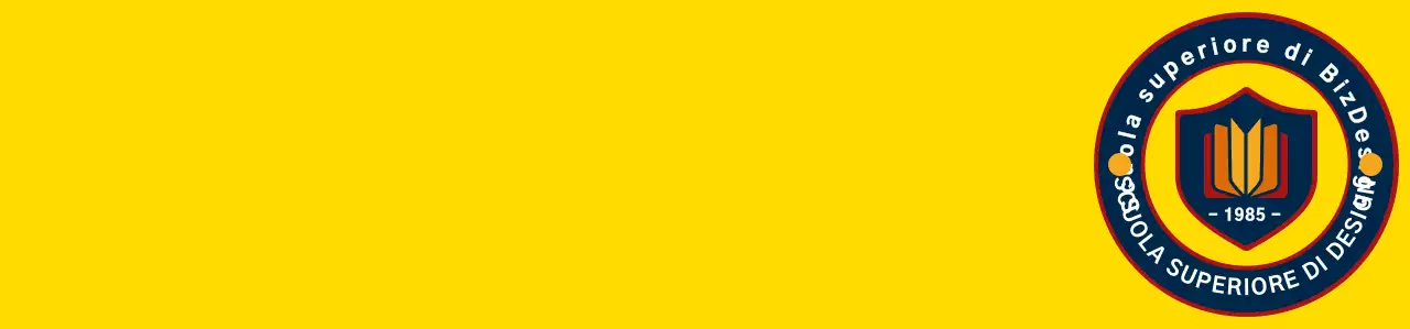 Simbolo di scudo semplice e pulito e combinazione di logo emblema in giallo e blu navy rosso Organizzazione di servizio del governo degli studenti delle scuole superiori