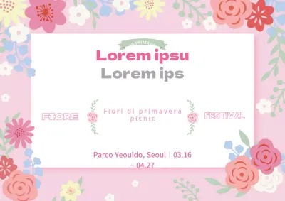 Picnic di fiori primaverili_ Poster per marciapiede