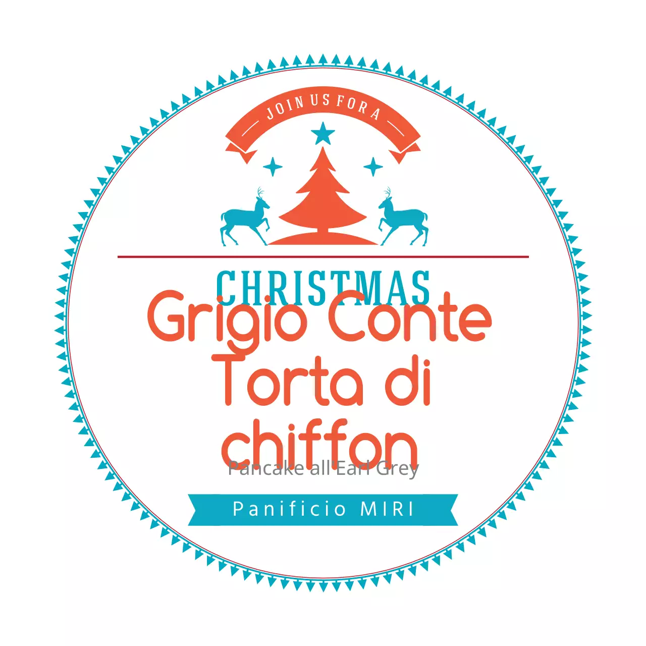 Etichette natalizie illustrate arancione cielo