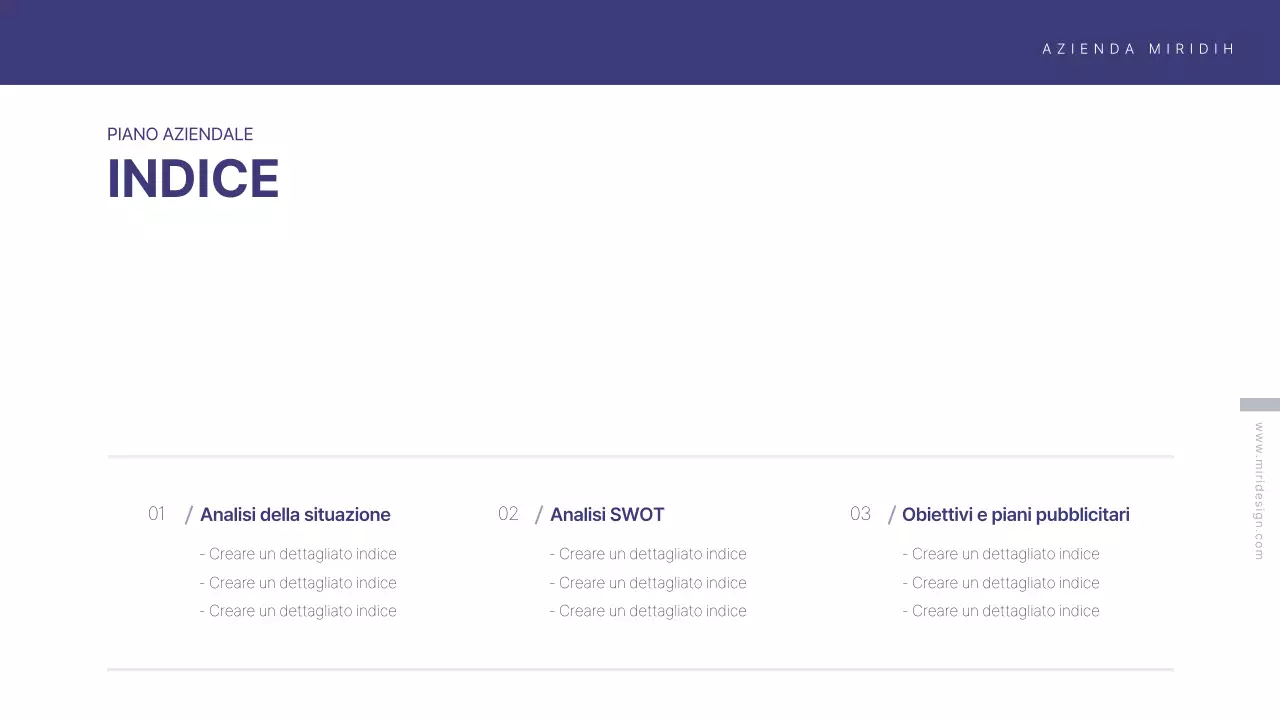 Modello di brief creativo a tema viola