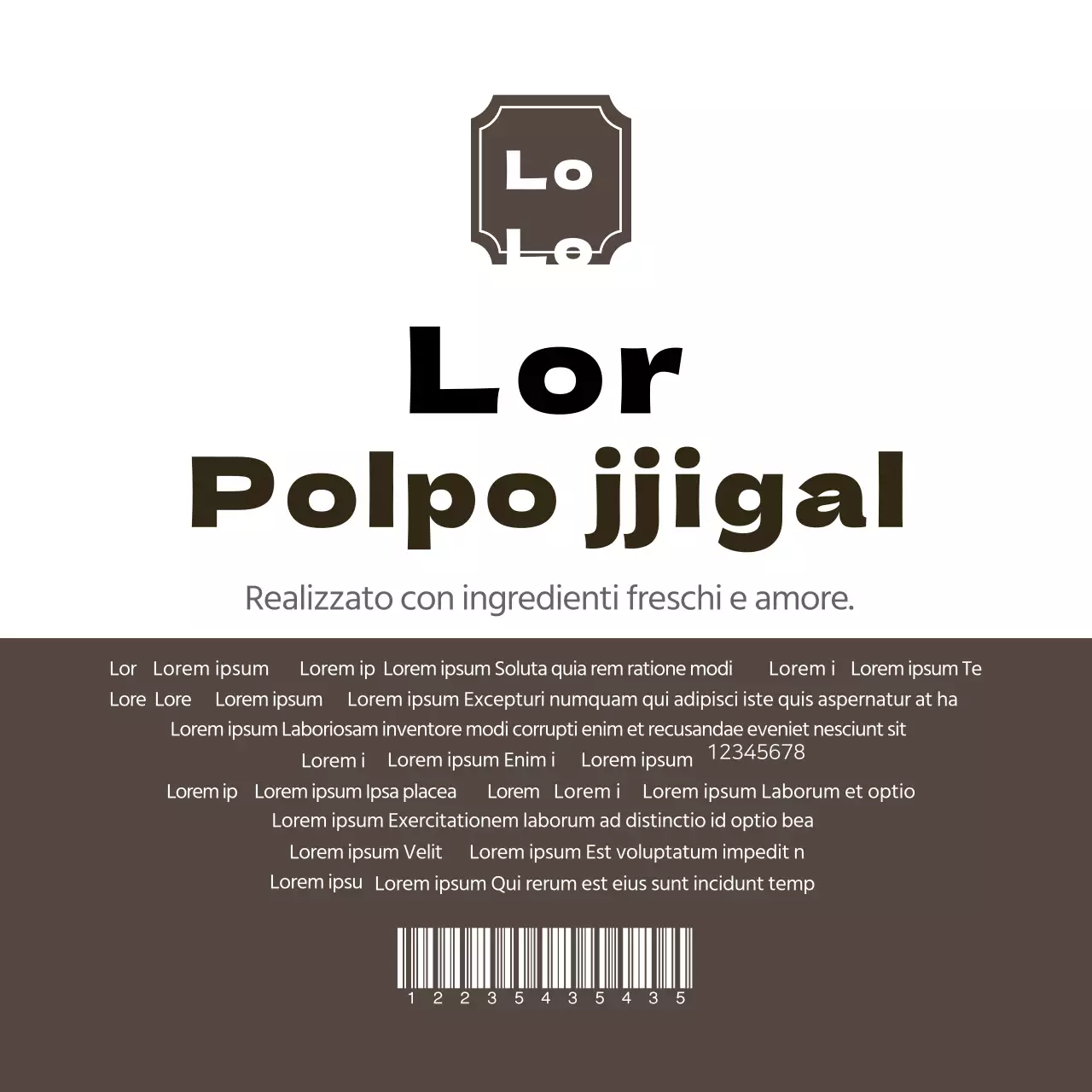 Etichette per polpi nazionali