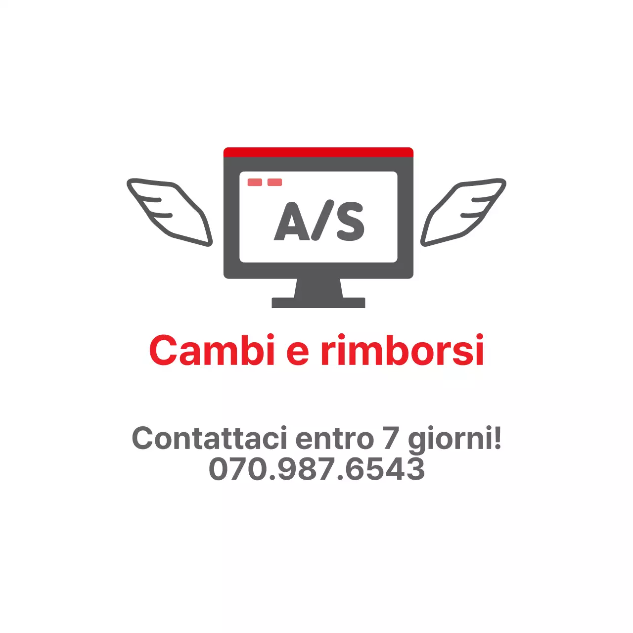 Adesivi per cambi e rimborsi