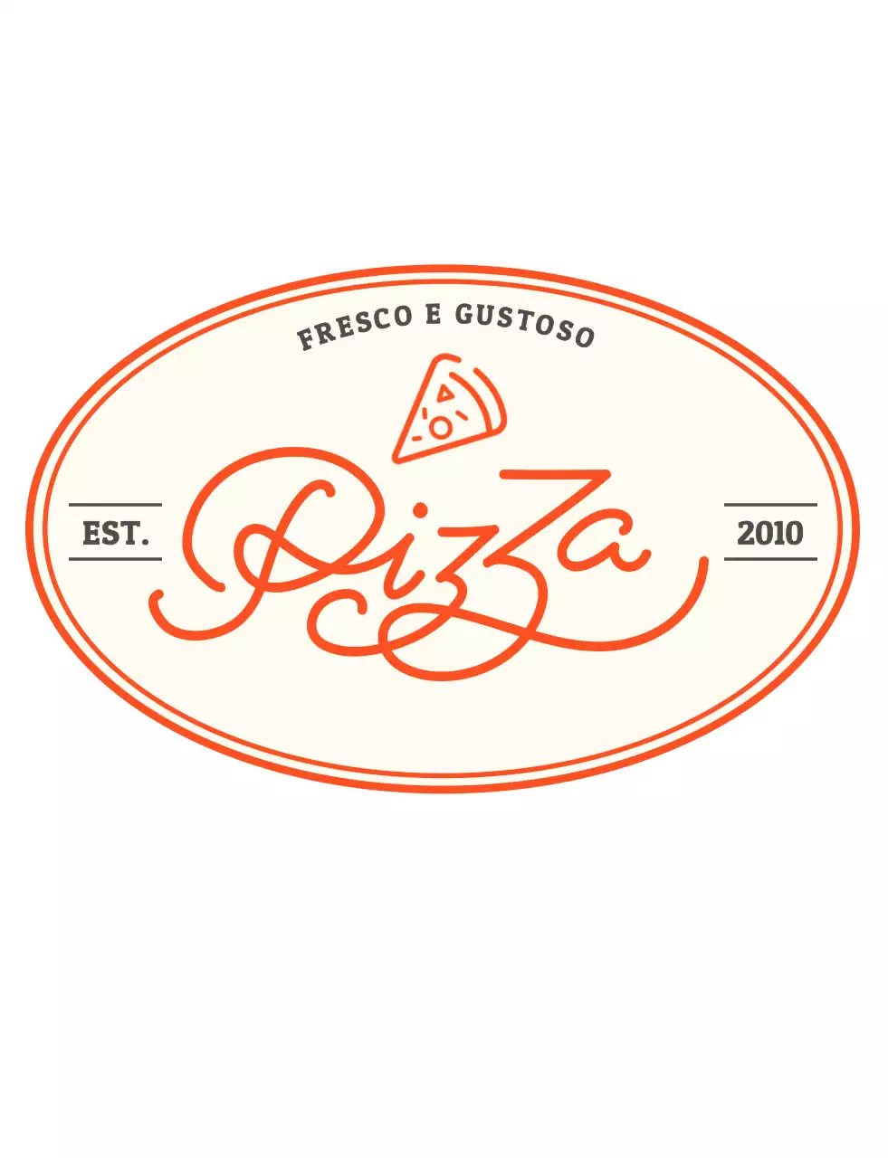 Maglietta rossa con logo del ristorante pizzeria
