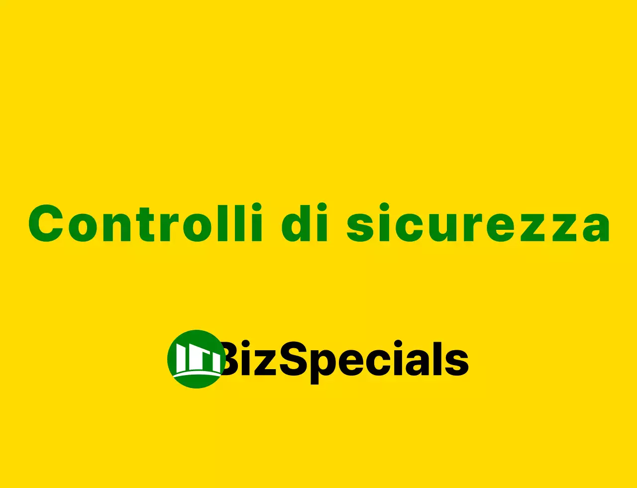 Uno stile pulito, giallo e verde, con logo emblematico e testo evidenziato Per il personale addetto alle ispezioni di sicurezza