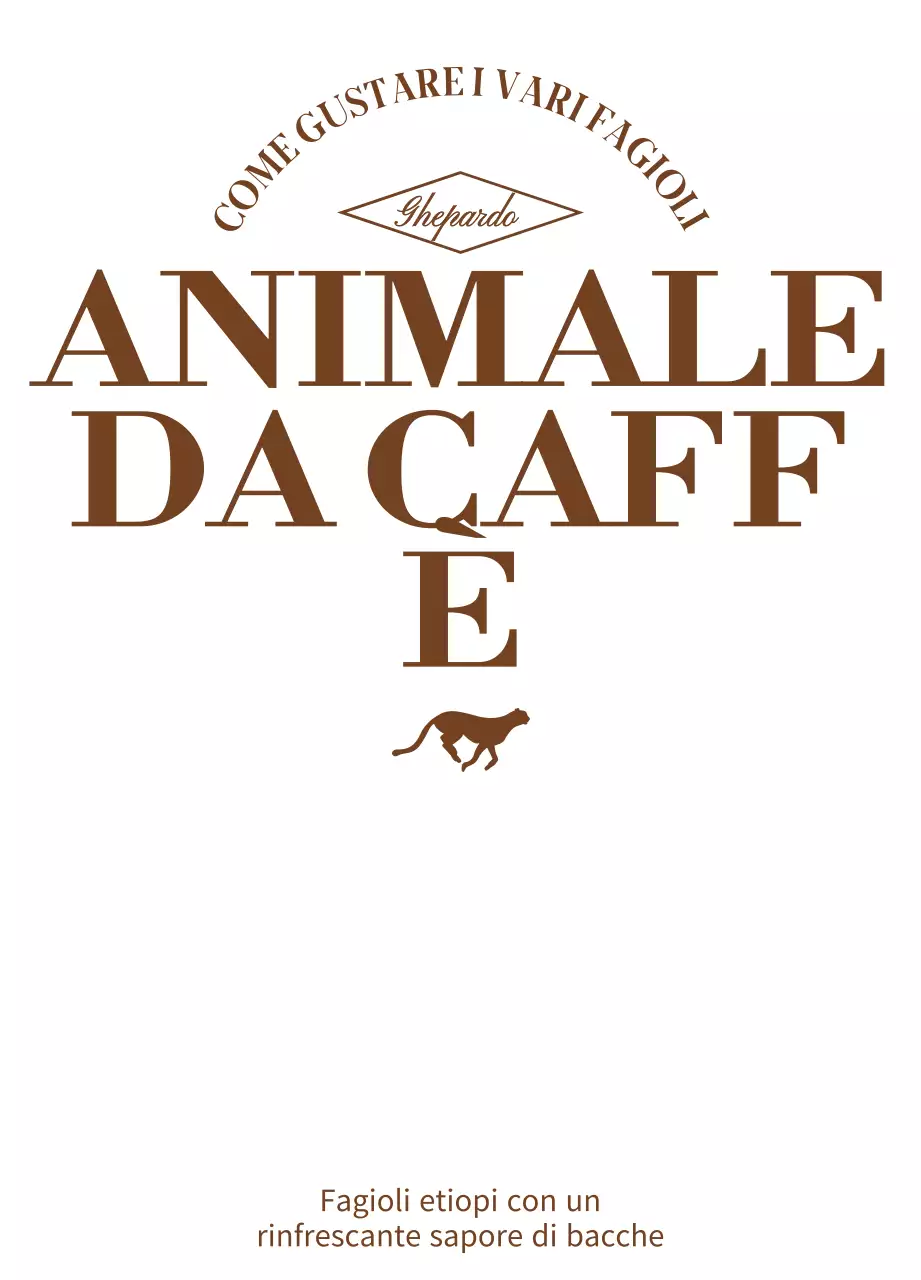 Design semplice con illustrazione di animali marroni in corsa