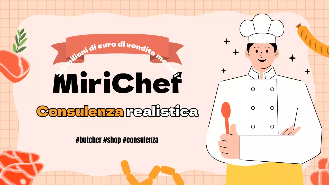 Consulenza per un negozio di carne in arancione