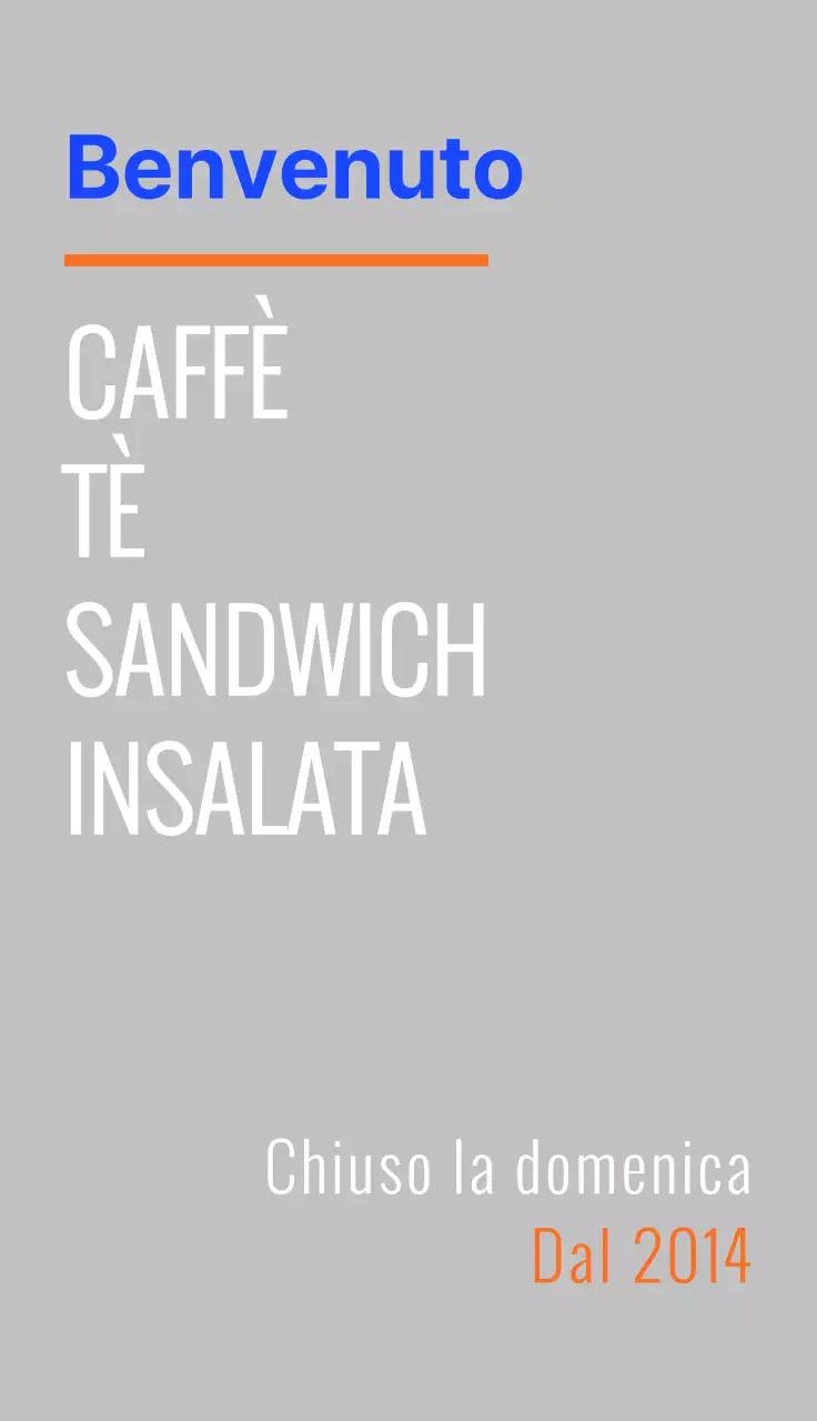 Promuovere un caffè hipster blu e arancione