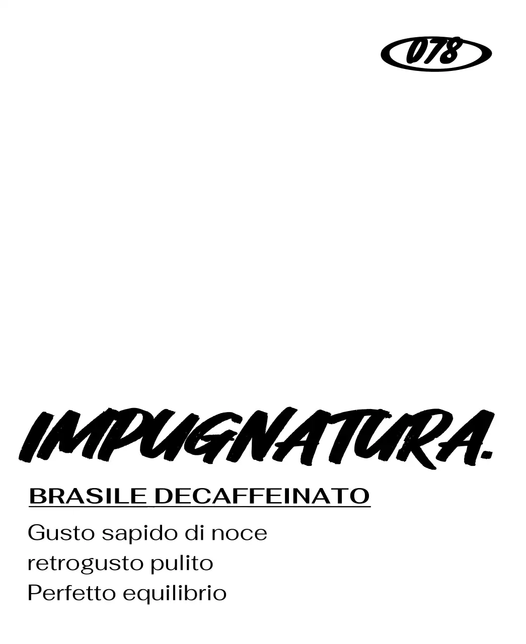 Design con descrizioni dei fagioli accentuate da testo nero scritto a mano in modo approssimativo.