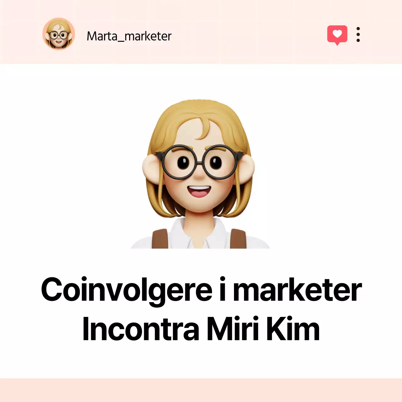 Biografia del profilo dei social media in arancione e rosa, in stile kitsch