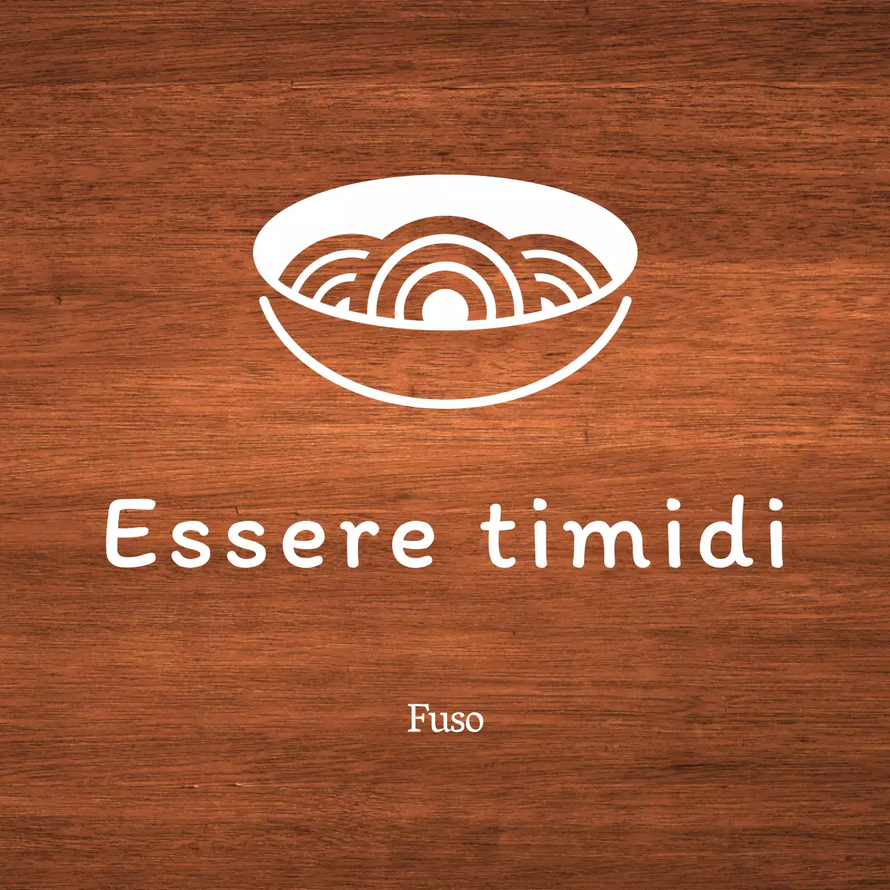 Semplice insegna di un ristorante coreano con testo bianco e illustrazioni di tagliatelle