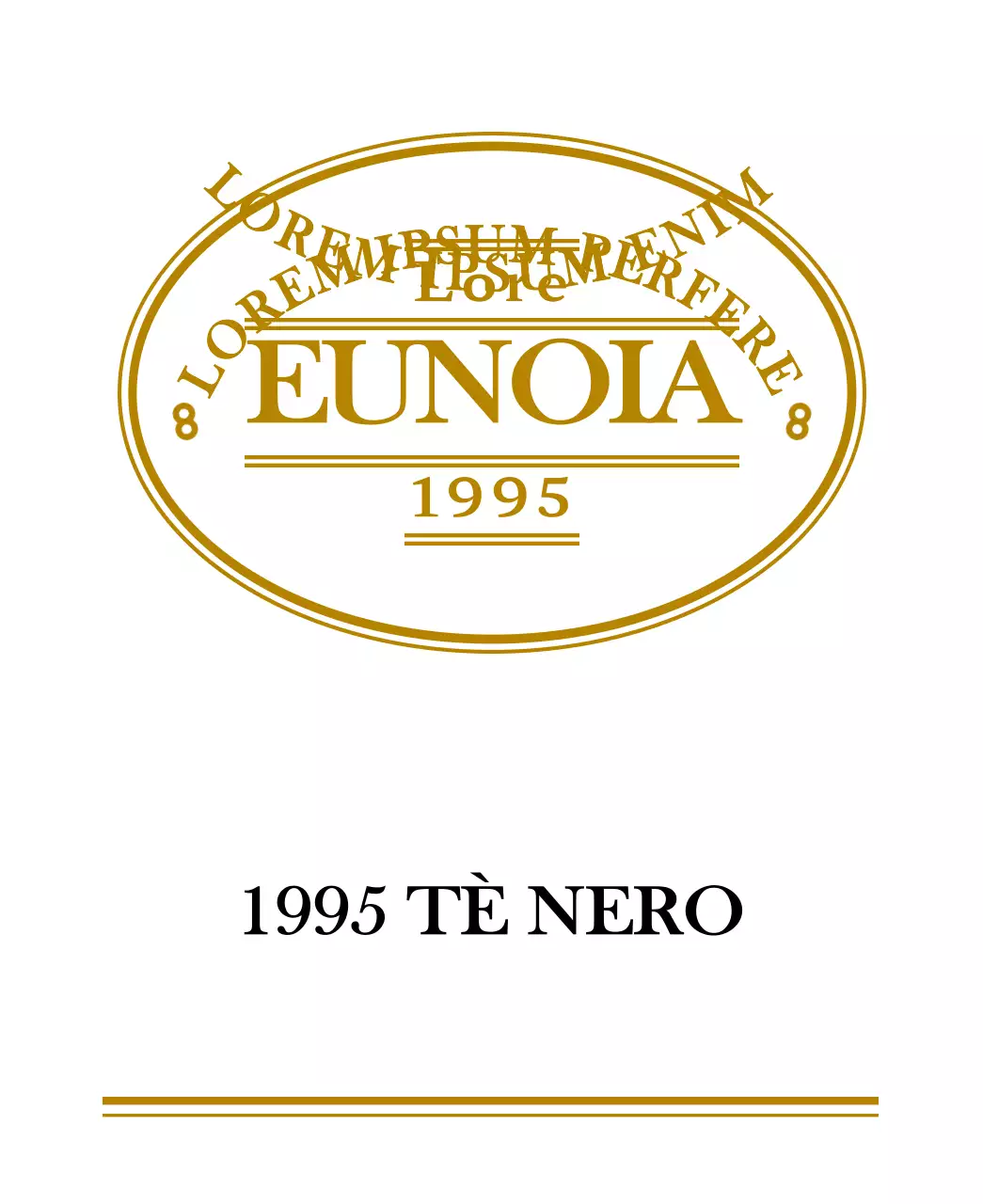 Bustine di tè nero con logo vintage