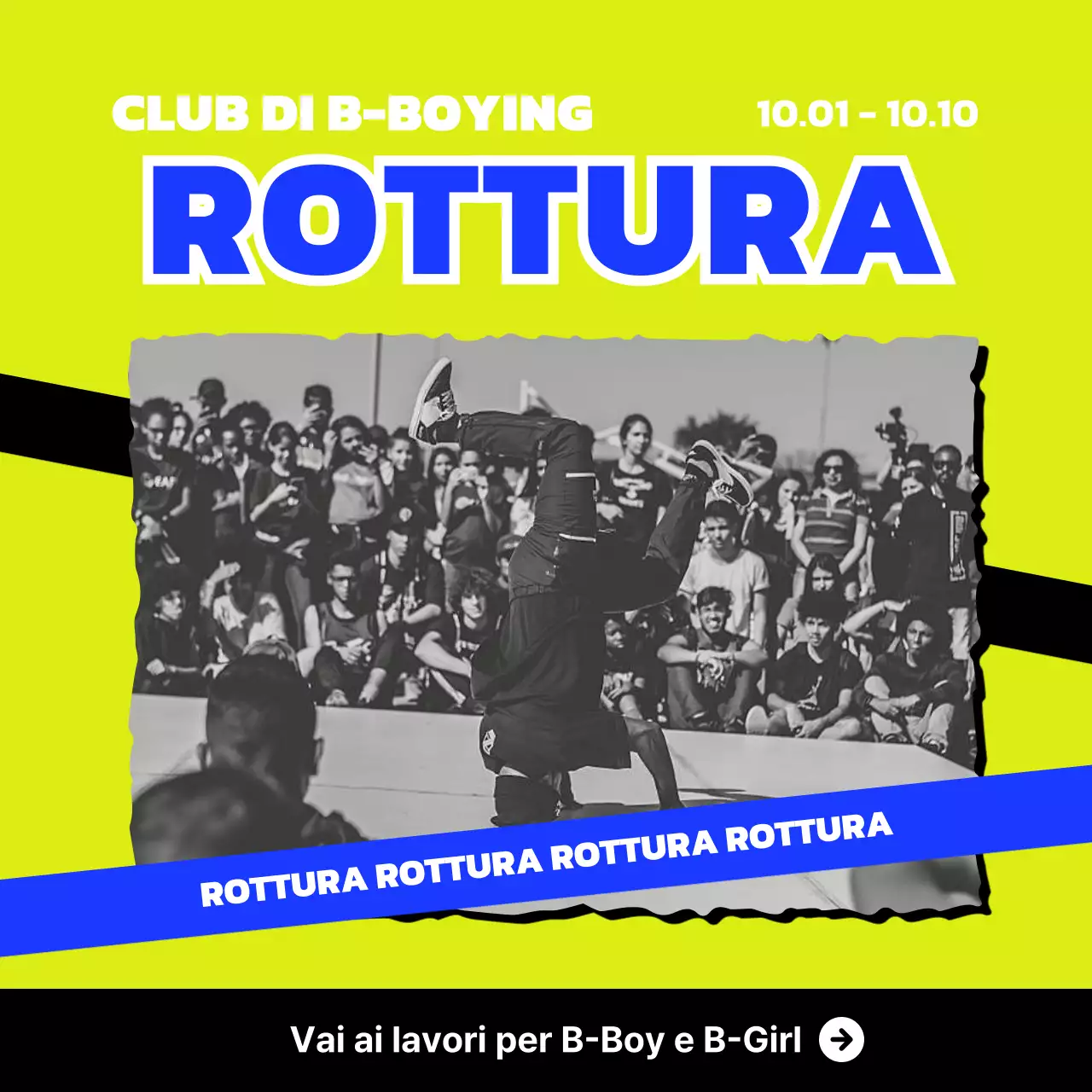 Lime Blue B-Boy Reclutamento sui social media