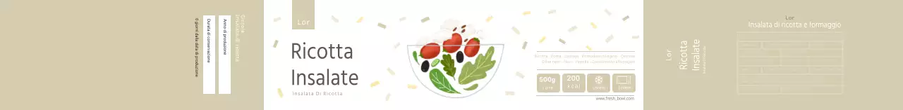 Insalata di ricotta e formaggio Pastel Neat