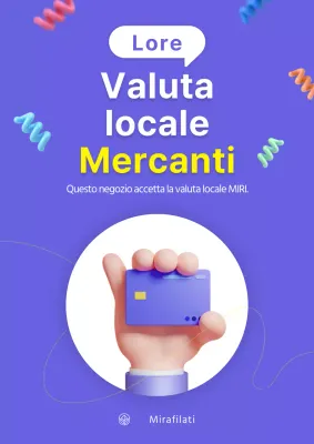 Illustrazione 3D viola e gialla della guida del commerciante in valuta locale
