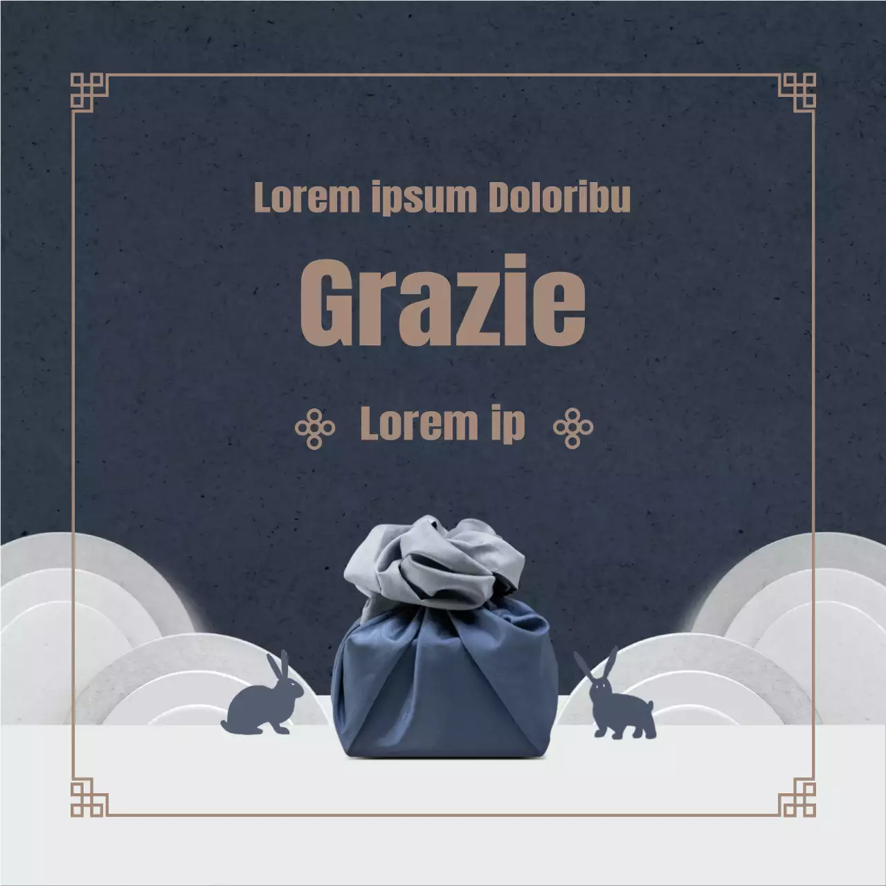 Illustrazione blu navy sfondo Chuseok ringraziamento