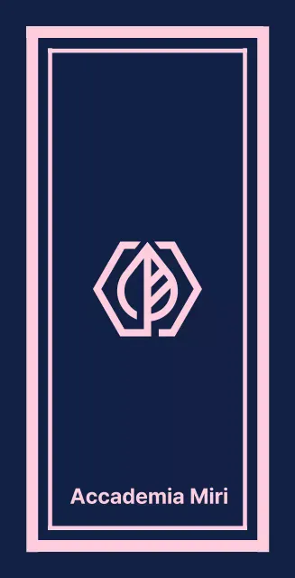 Gakuen Academy Valkyrie su uno sfondo blu navy con una linea di confine rosa